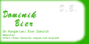 dominik bier business card